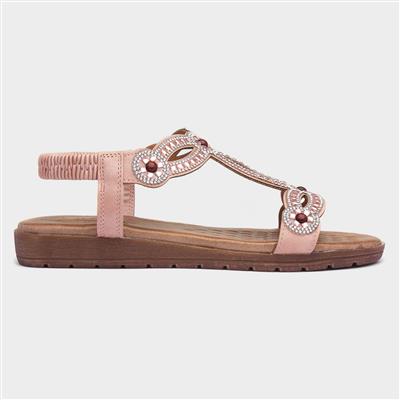Arraso Womens Pink Nude Sandal
