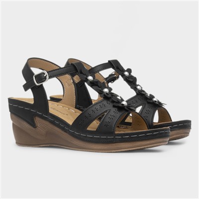Barbados Womens Black Sandal