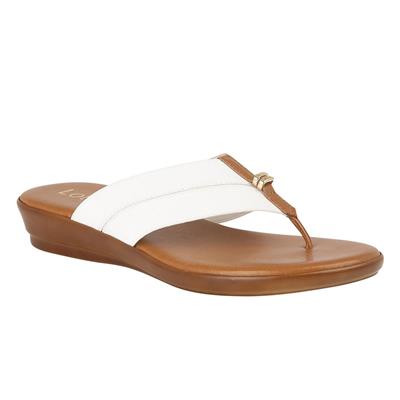 Hera Womens White Toe Post Sandal