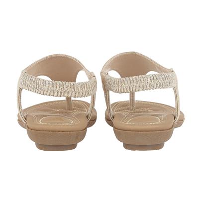 Orla Womens Metallic Gold Toe Post Sandal