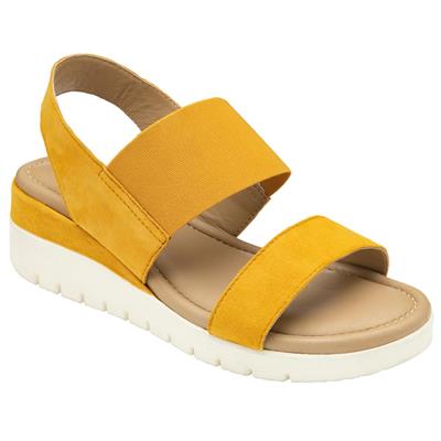 Cecilla Womens Yellow Suede Sandal
