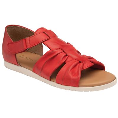 Santino Womens Red Leather Sandal