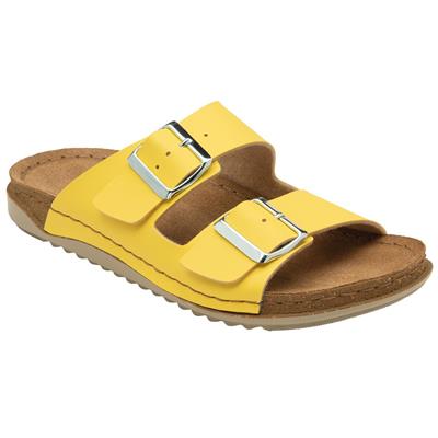Cortona Womens Yellow Buckle Sandal