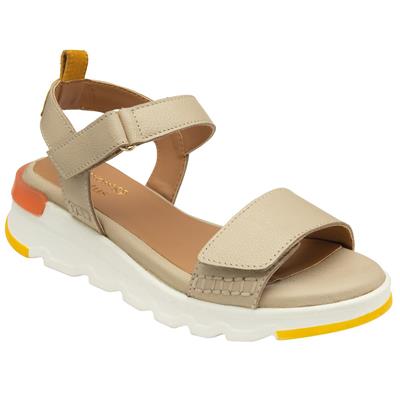 Veronica Natural Womens Cream Leather Sandal