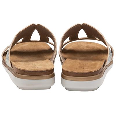 Nadya Womens Metallic Silver Mule Sandal