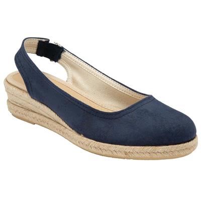 Anais Womens Navy Wedged Shoe
