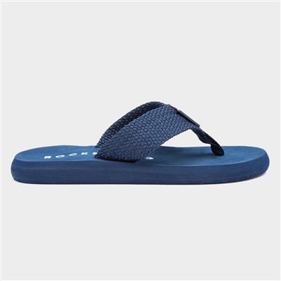 Adios Womens Navy Webbing Flip Flop