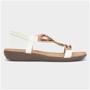 Lunar Mariella Womens White Beaded Sandal (Click For Details)