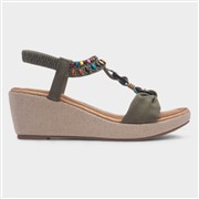 Lilley & Skinner Nevis Womens Olive Wedge Sandal (Click For Details)