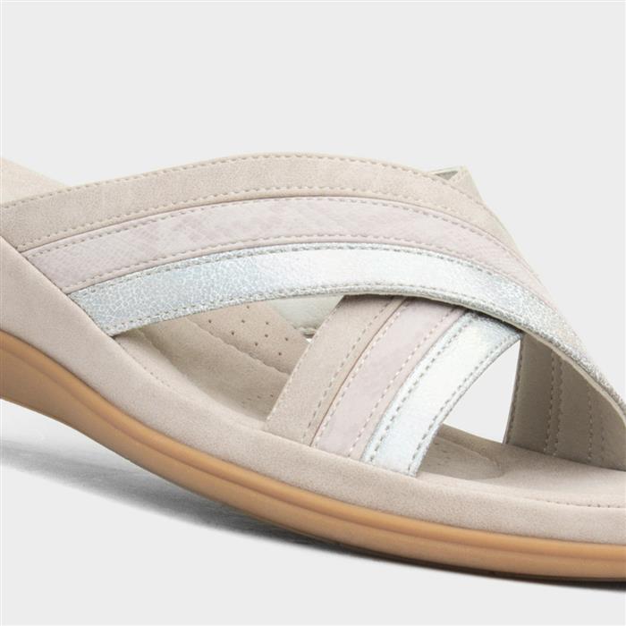 Caicos Womens Beige Mule Sandal