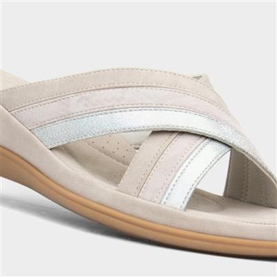 Caicos Womens Beige Mule Sandal