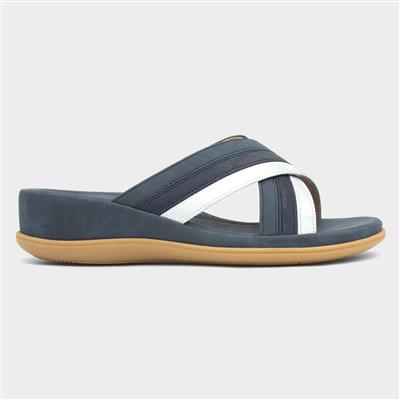 Caicos Womens Navy Mule Sandal