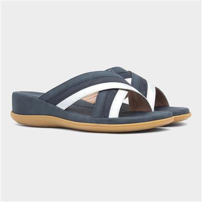 Caicos Womens Navy Mule Sandal