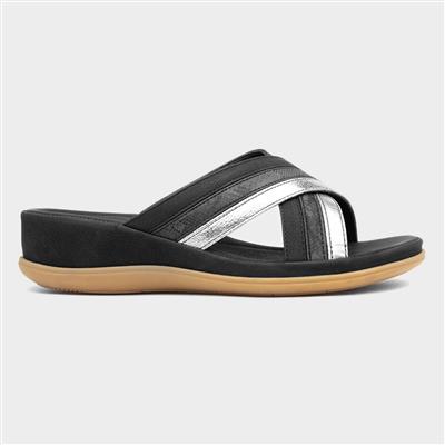 Caicos Womens Black Mule Sandal