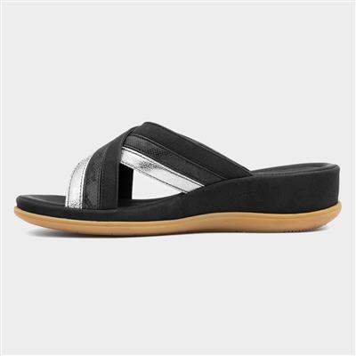Caicos Womens Black Mule Sandal