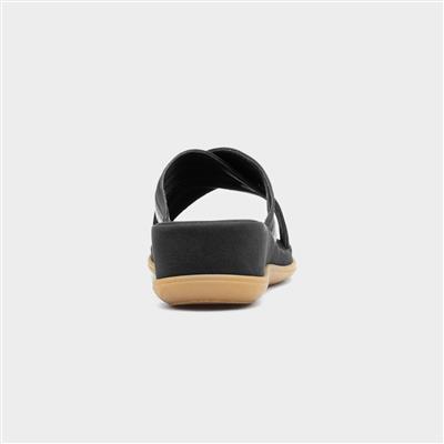 Caicos Womens Black Mule Sandal