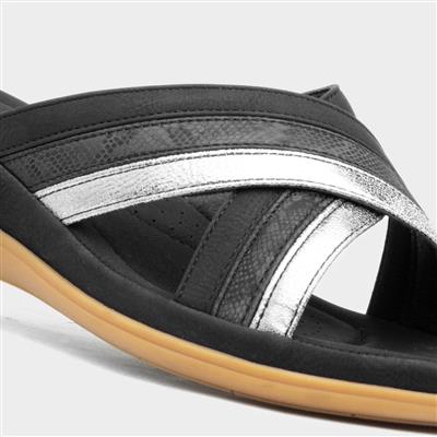 Caicos Womens Black Mule Sandal