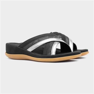 Caicos Womens Black Mule Sandal