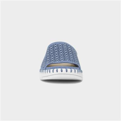 Milos Womens Blue Sequin Sandal