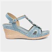 Lilley & Skinner Womens Wedge Sandal in Blue (Click For Details)