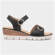 Heavenly Feet Concord Womens Black Wedge Sandal (Click For Details)