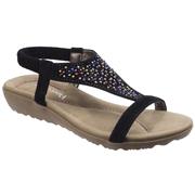 Fleet & Foster Womens Nicosia Black Leather Sandal (Click For Details)