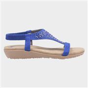 Fleet & Foster Womens Nicosia Blue Leather Sandal (Click For Details)