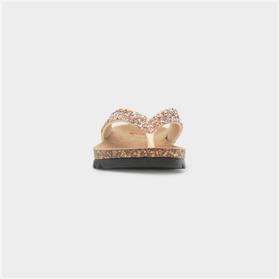 Crocus Womens Gold Toe Post Sandal