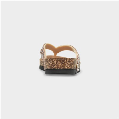 Crocus Womens Gold Toe Post Sandal