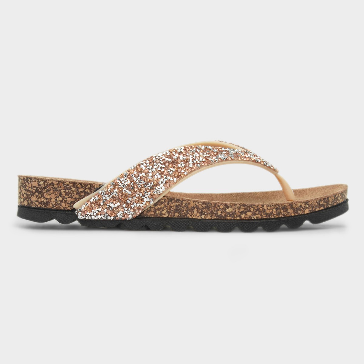 Crocus Womens Gold Toe Post Sandal