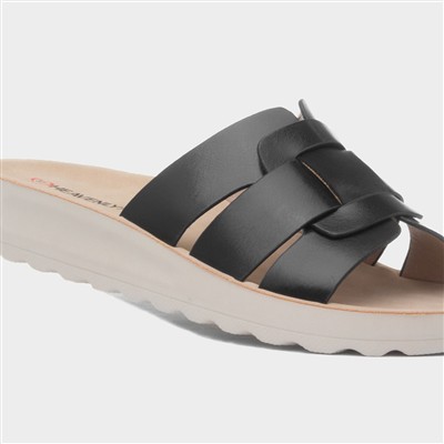 Davena Womens Black Mule Sandal