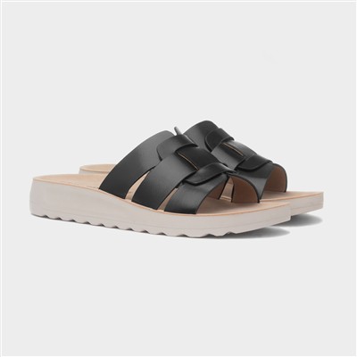 Davena Womens Black Mule Sandal