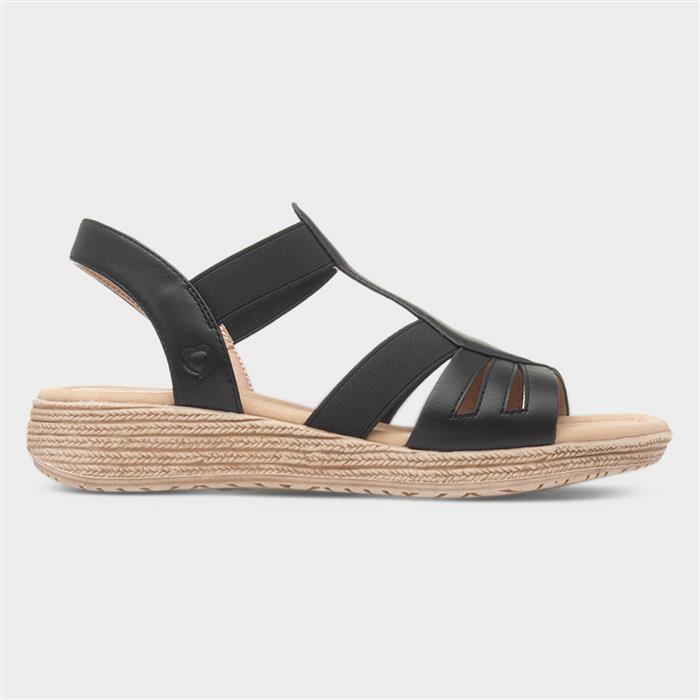 Sadie Womens Black Slip On Sandal