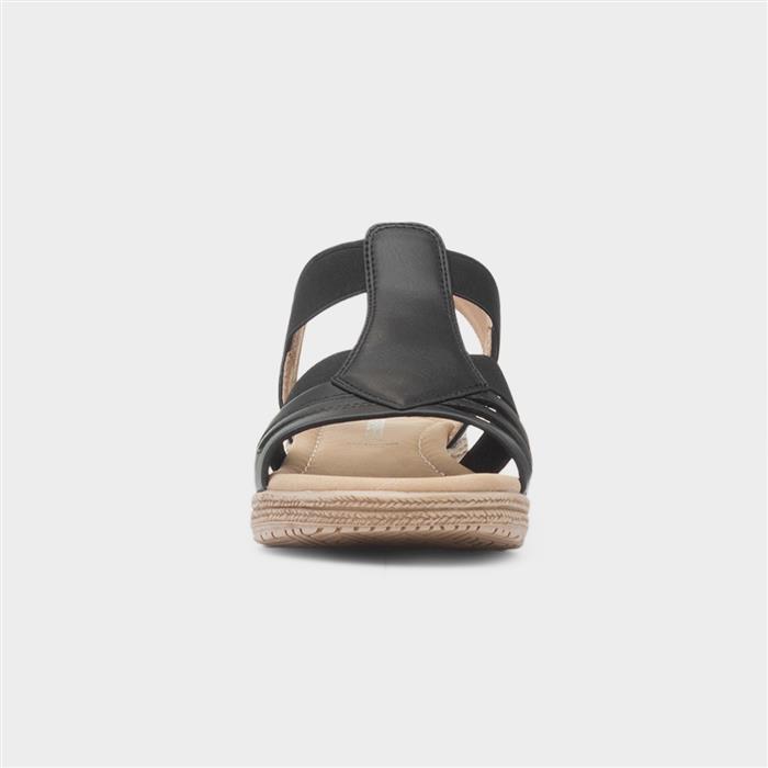 Sadie Womens Black Slip On Sandal