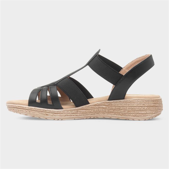 Sadie Womens Black Slip On Sandal