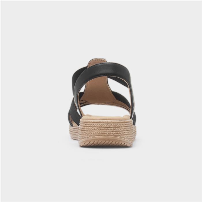 Sadie Womens Black Slip On Sandal