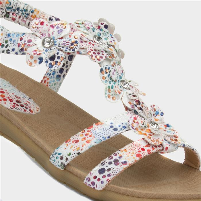 Lilley Womens Multi Coloured T-Bar Sandal-191144 | Shoe Zone
