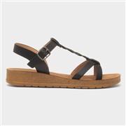 Heavenly Feet Hay Womens Black Wedge Sandal (Click For Details)