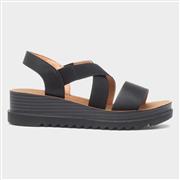 Heavenly Feet Abel Womens Black Wedge Sandal (Click For Details)
