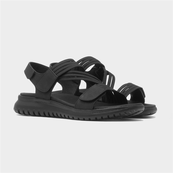 Ibiza Womens Black Strappy Sandal