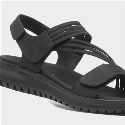 Ibiza Womens Black Strappy Sandal