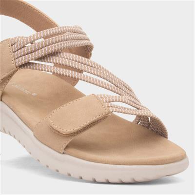 Ibiza Womens Beige Strappy Sandal