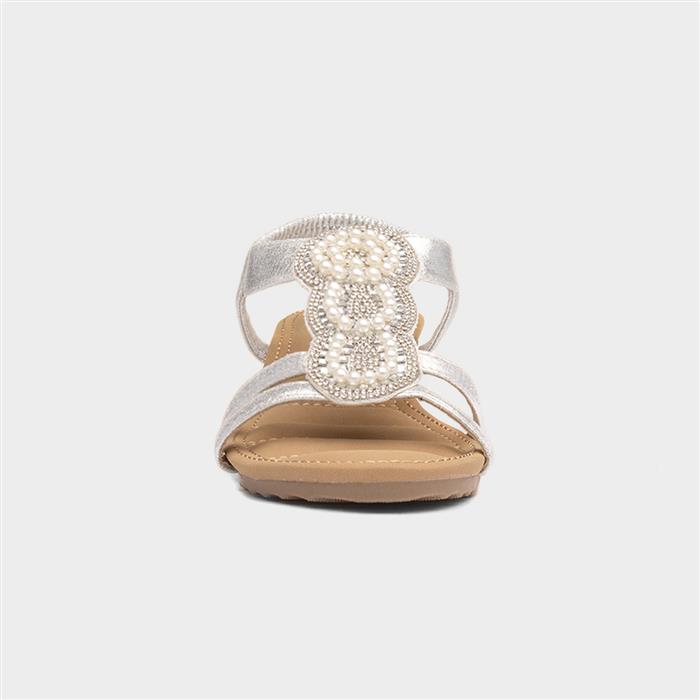 Phuket Womens Silver Wedge Sandal