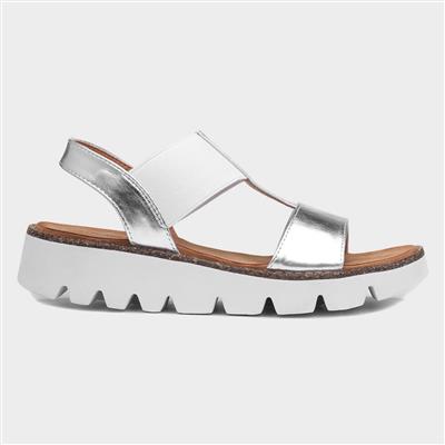 Ritz Womens White and Silver Sandal