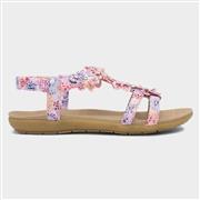Lilley Womens Pink Multi Flower Sandal (Click For Details)