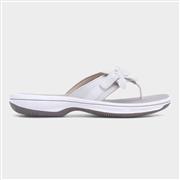 Clarks Brinkley Flora Womens White Toe Post Sandal (Click For Details)