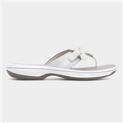 Clarks Brinkley Flora Womens White Toe Post Sandal (Click For Details)