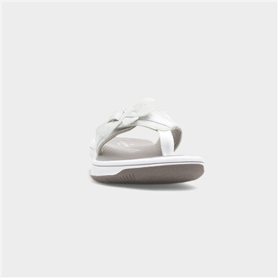 Brinkley Flora Womens White Toe Post Sandal