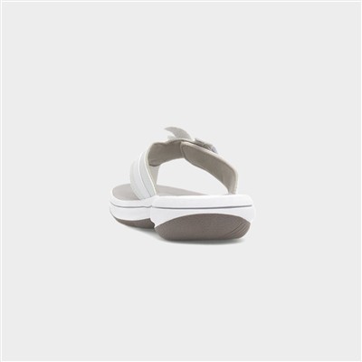 Brinkley Flora Womens White Toe Post Sandal