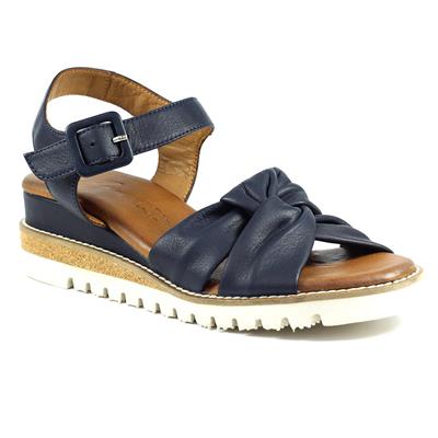 Balmore Womens Navy Leather Sandal